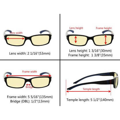 10 Pack Classical Blue Light Blocking Reading Glasses TMXM01eyekeeper.com