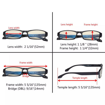 10 Pack Fashionable Blue Light Filter Reading Glasses UVR9102eyekeeper.com