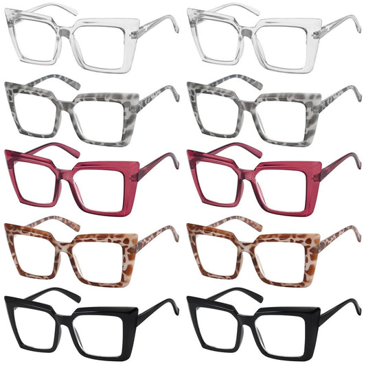 10 Pack Oversized Chic Reading Glasses R2141eyekeeper.com