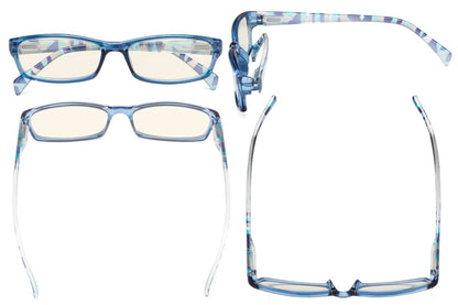 10 Pack Pattern Design Blue Light Filter Reading Glasses UVRT1803eyekeeper.com