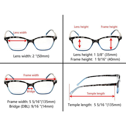 10 Pack Stylish Cat - eye Tortoise Reading Glasses R9111eyekeeper.com