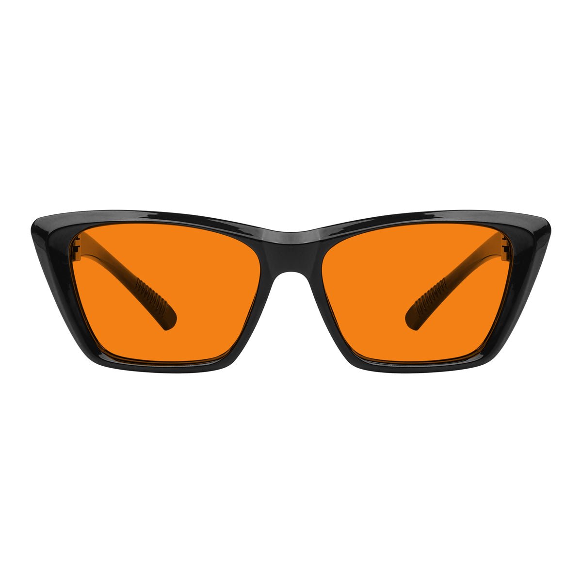 100% Blue Blocking Glasses Orange Lens Cat - eye Metalless Screwless R2514 - B98eyekeeper.com