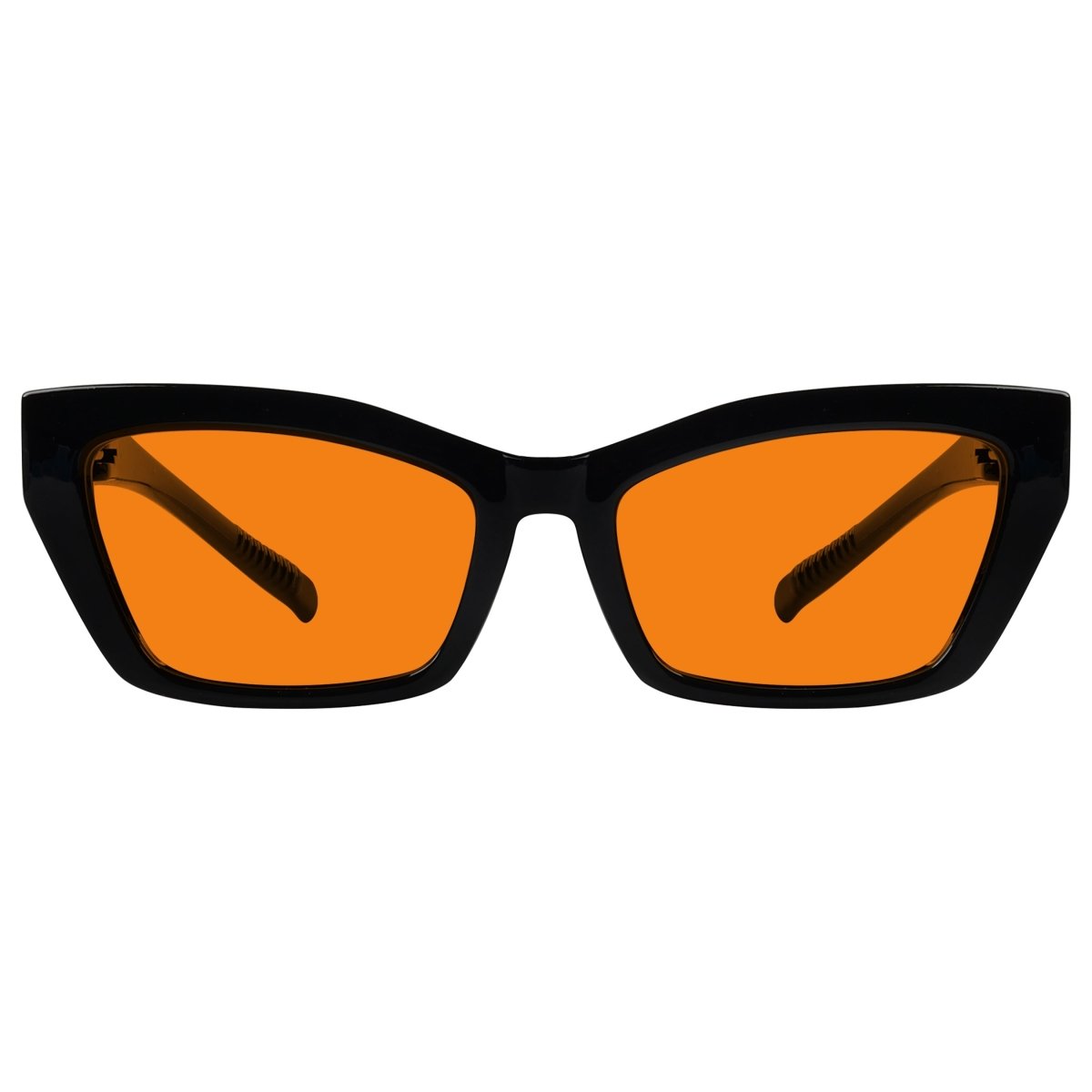 100% Blue Blocking Glasses Orange Lens Cat - eye Metalless Screwless R2516 - B98eyekeeper.com