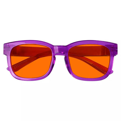 100% Blue Blocking Glasses Square Orange Lens Metalless Screwless Eyewear R033 - B98eyekeeper.com