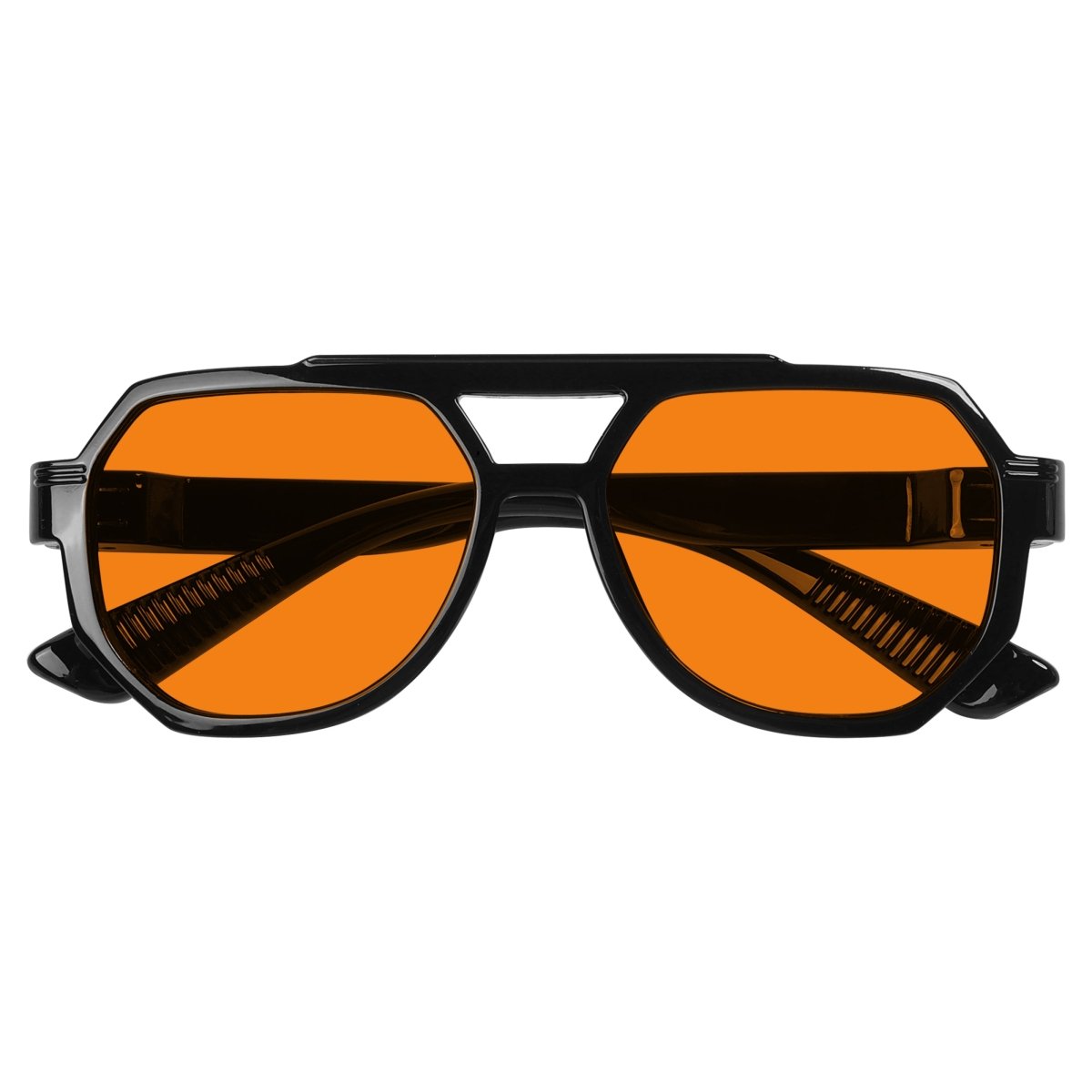 100% Blue Light Blocking Orange Metalless Pilot Glasses NR2309 - B98eyekeeper.com