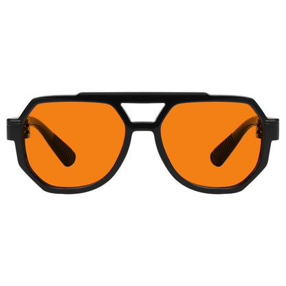 100% Blue Light Blocking Orange Metalless Pilot Glasses NR2309 - B98eyekeeper.com