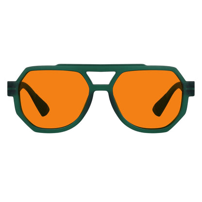 100% Blue Light Blocking Orange Metalless Pilot Glasses R2309 - B98eyekeeper.com