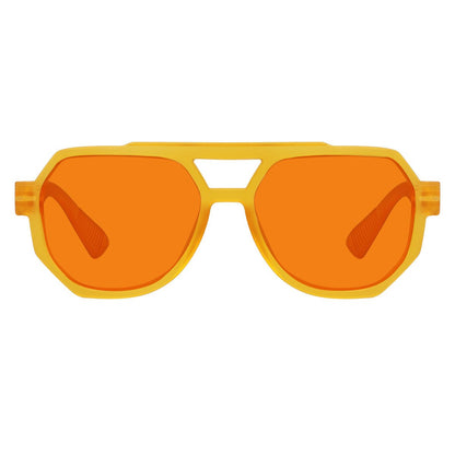 100% Blue Light Blocking Orange Metalless Pilot Glasses R2309 - B98eyekeeper.com