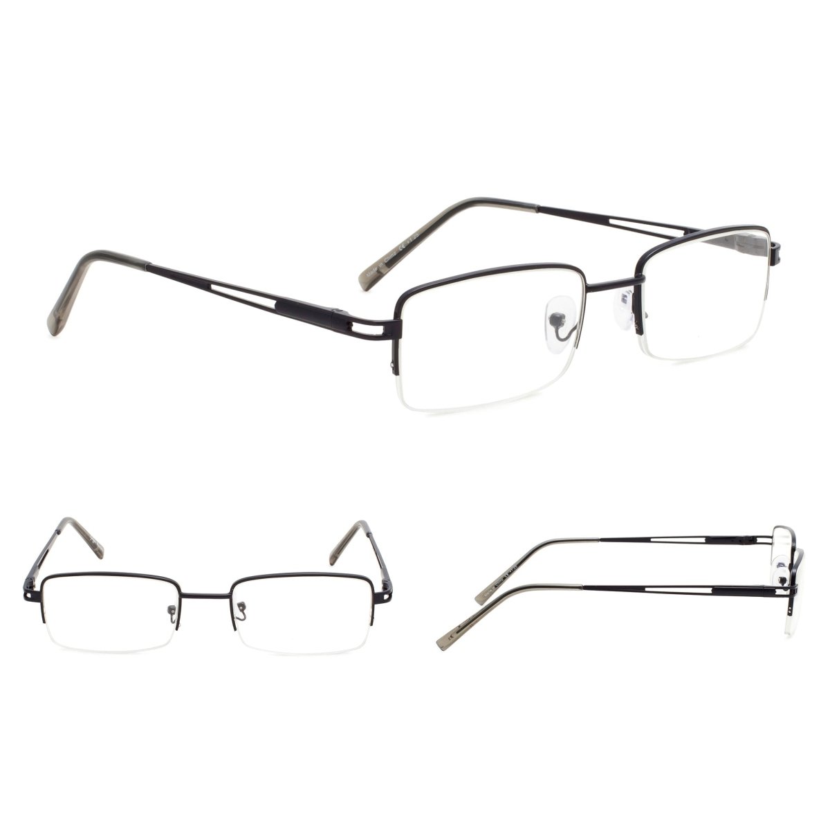 12 Pack Half - rim Metal Reading Glasses with Reading Sunglasses R15014eyekeeper.com