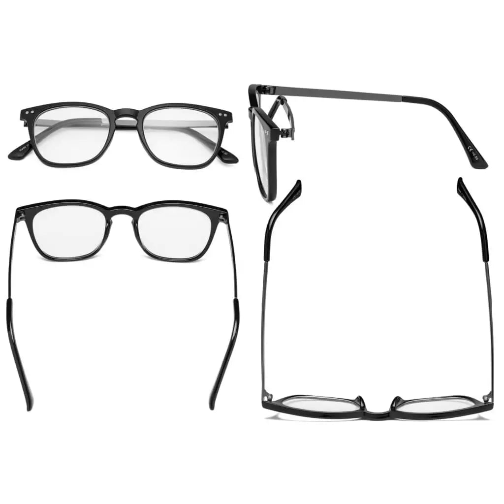 12 Pack Metal Arms Reading Glasses Classic Stylish Readers RJ003eyekeeper.com