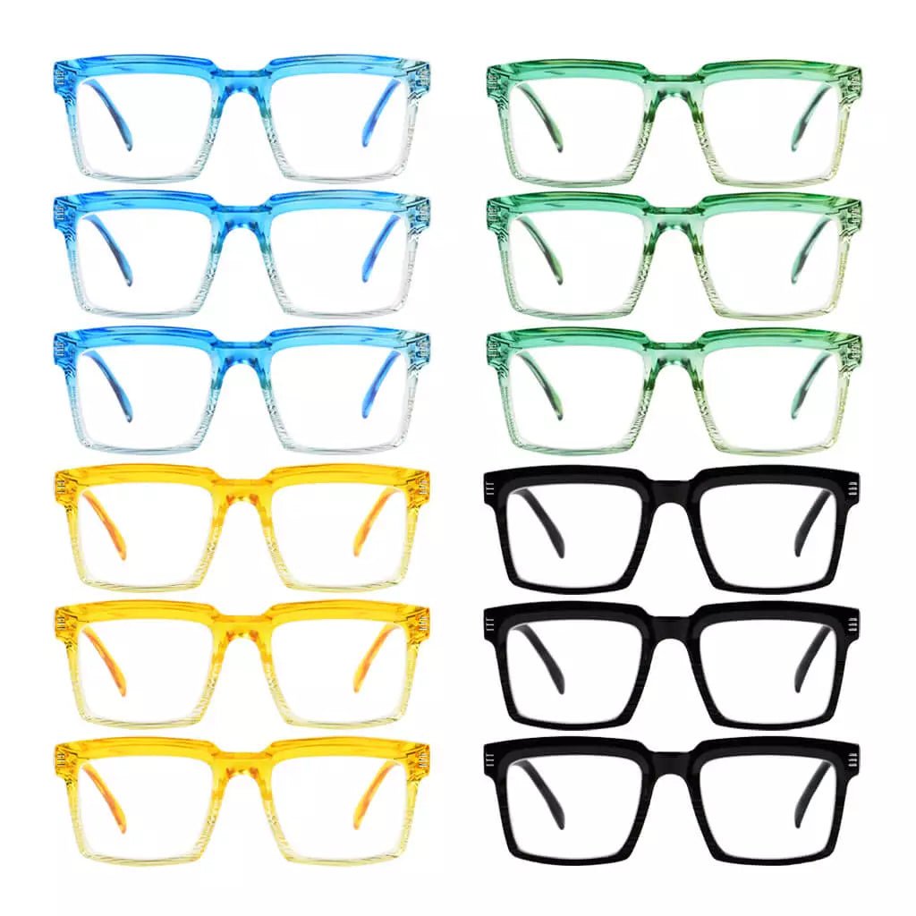 12 Pack Oversized Reading Glasses Fashionable Design Readers R2027eyekeeper.com