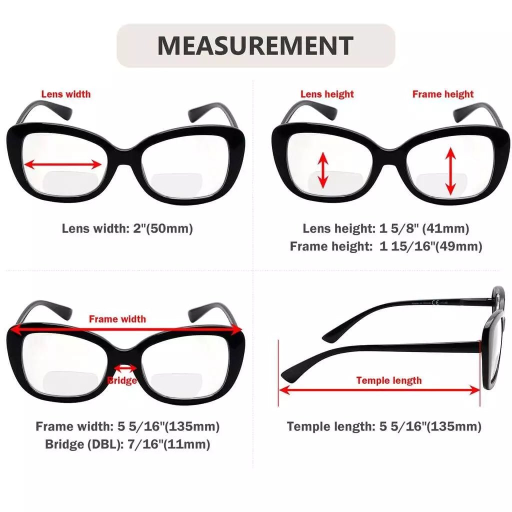 12 Pack Retro Bifocal Reading Glasses Vintage Elegant Readers BR2011eyekeeper.com