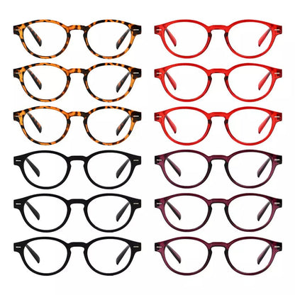 12 Pack Retro Oval Reading Glasses Key Hole Readers R091eyekeeper.com