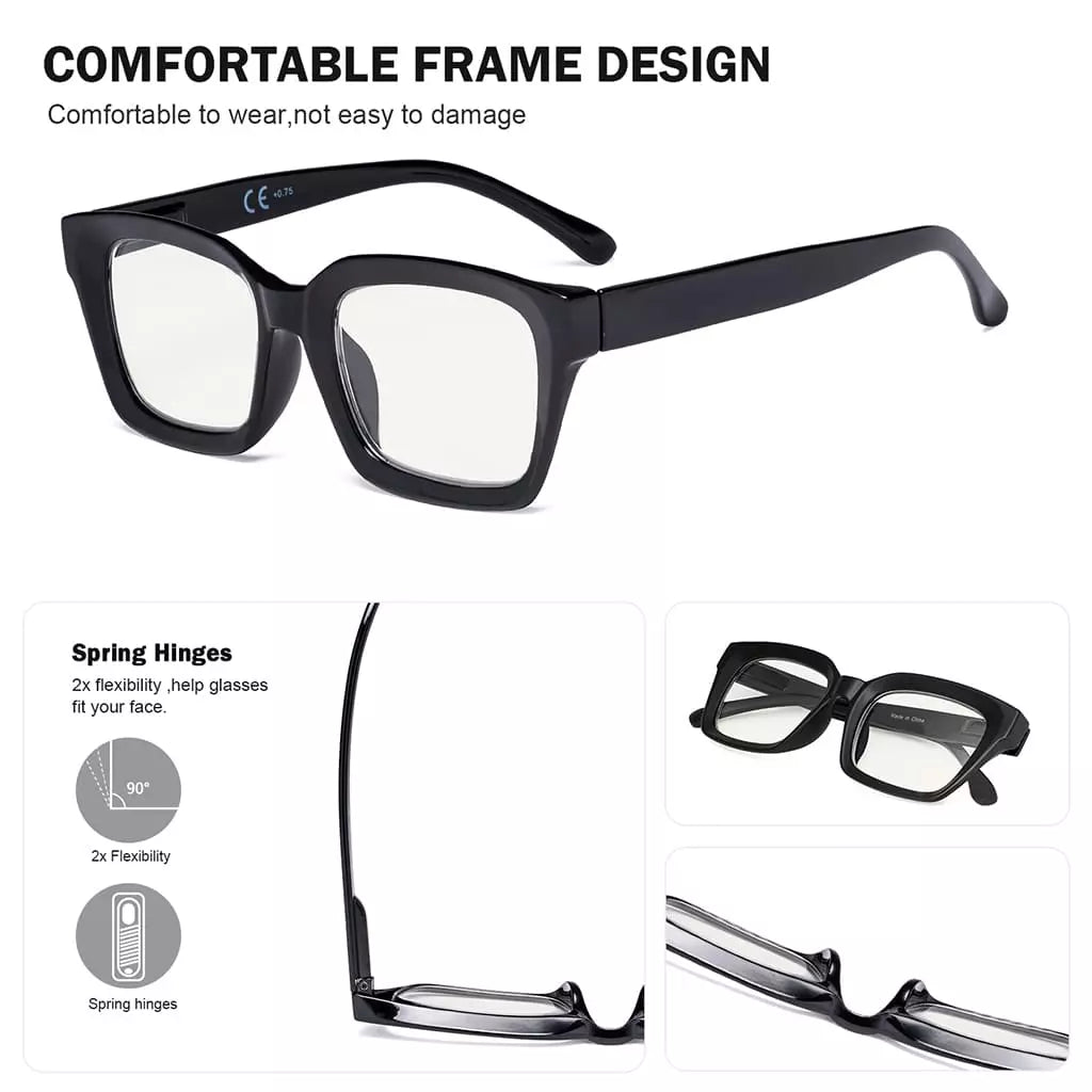 12 Pack Thicker Frame Progressive Multifocus Reading Glasses M9106eyekeeper.com