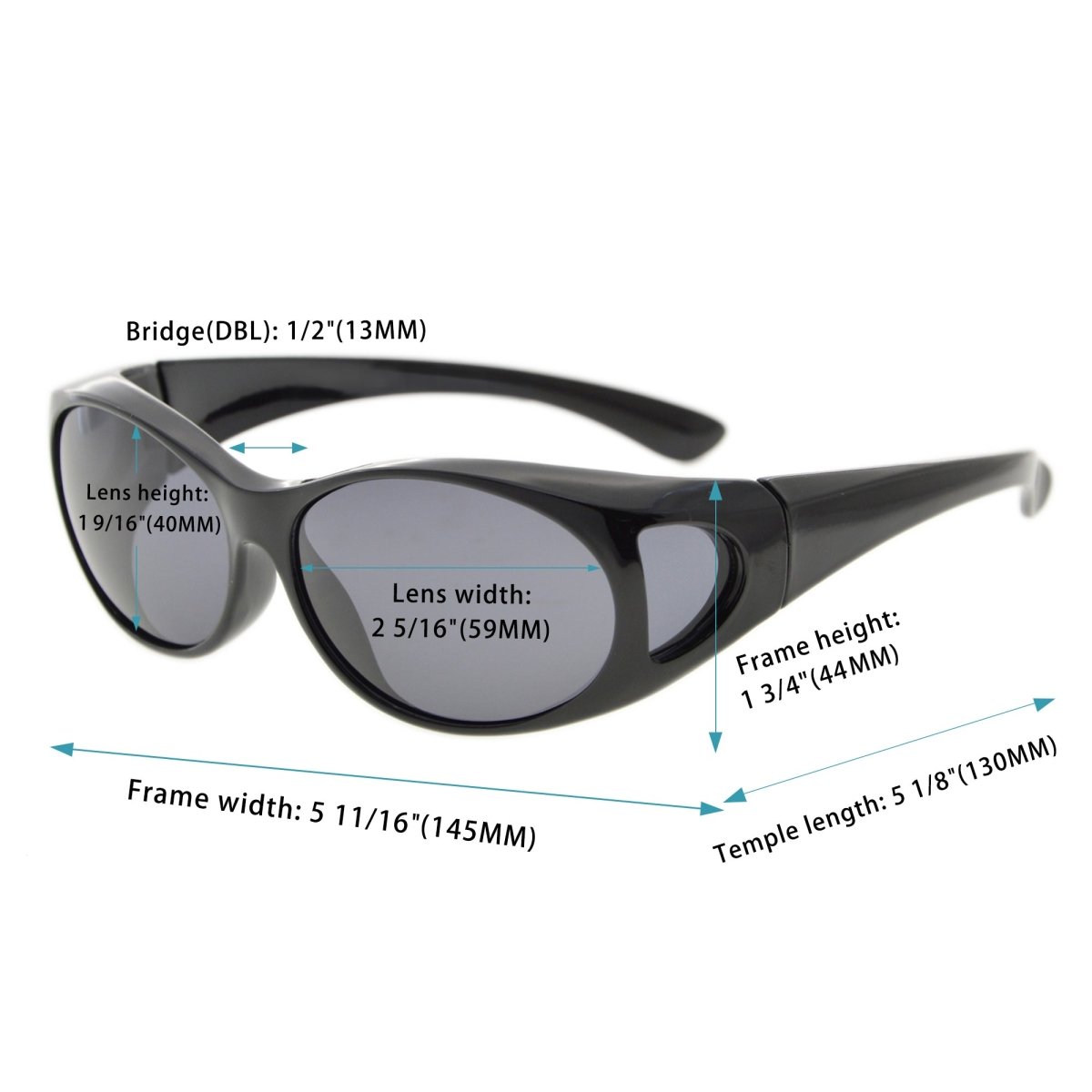 2 Pack Fashion Polarized Sunglasses Fitover Glasses S026eyekeeper.com