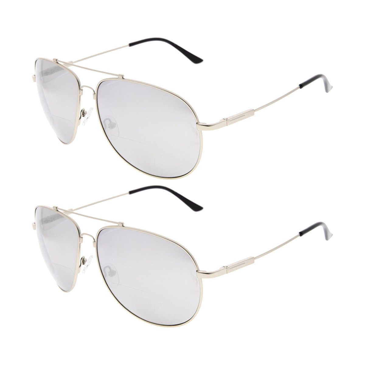 2 Pack Pilot Full Rim Bifocal Reading Sunglasses Chic Readers SG1802eyekeeper.com