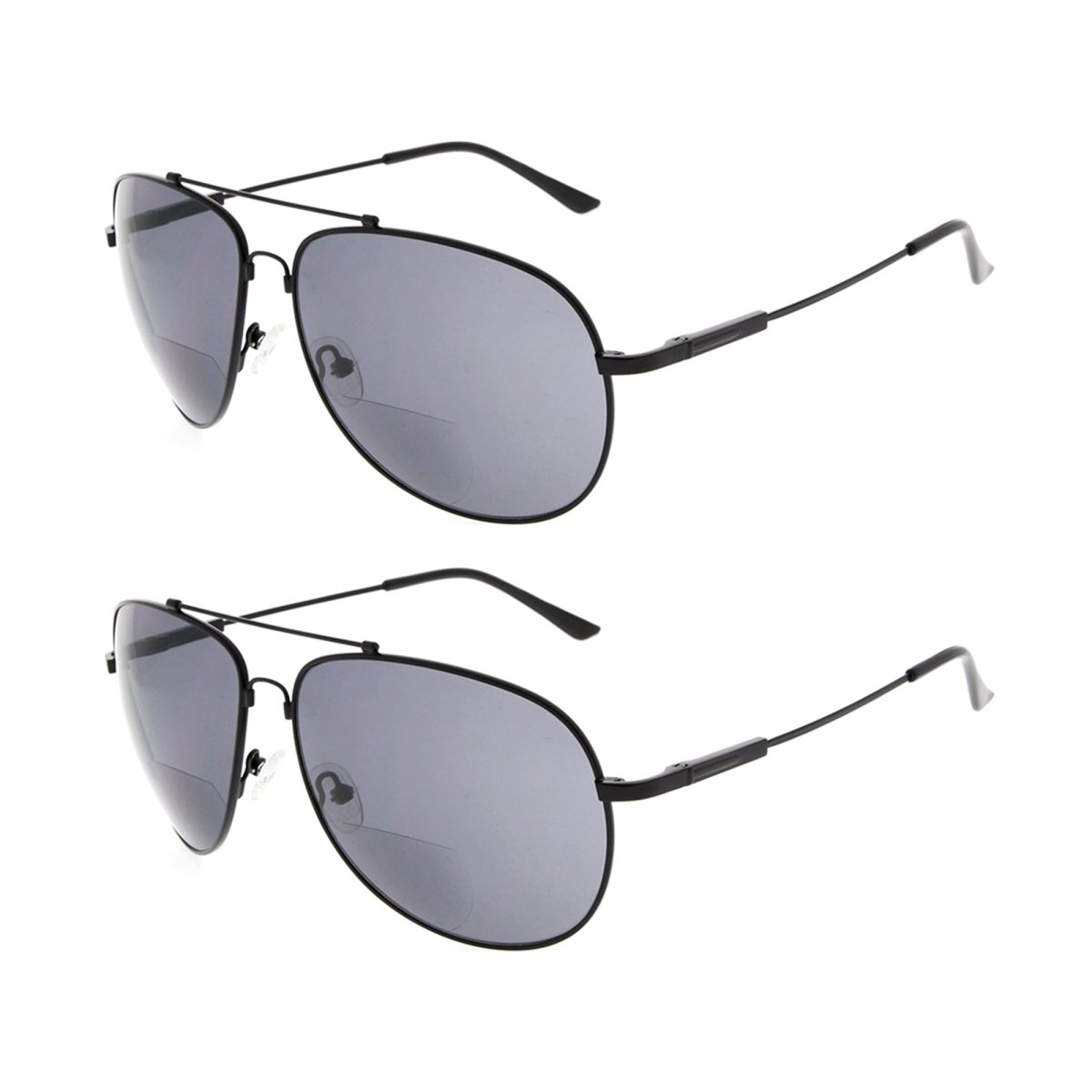 2 Pack Pilot Full Rim Bifocal Reading Sunglasses Chic Readers SG1802eyekeeper.com