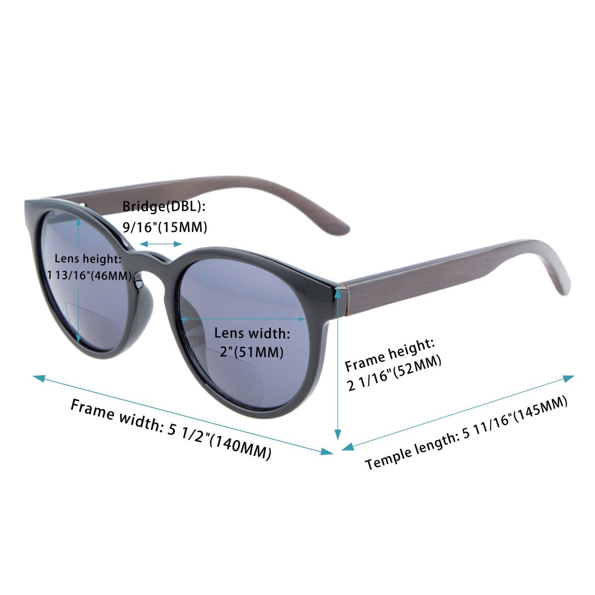 2 Pack Stylish Round Bifocal Reading Sunglasses S009 - Beyekeeper.com