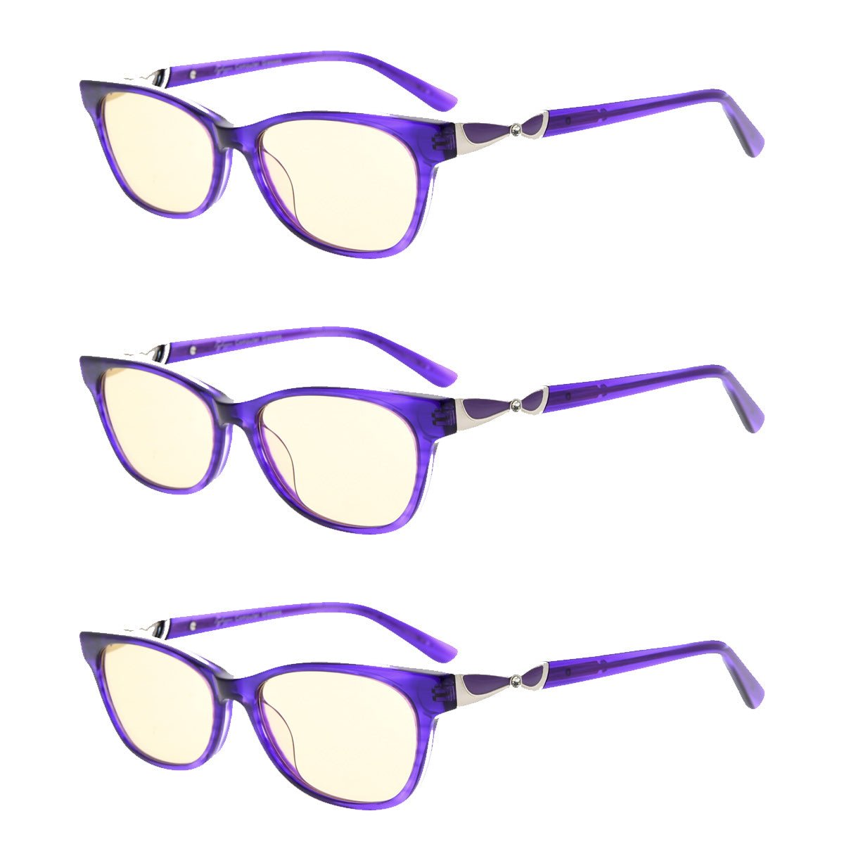 3 Pack Elegant Blue Light Filter Reading Glasses CGA0073eyekeeper.com