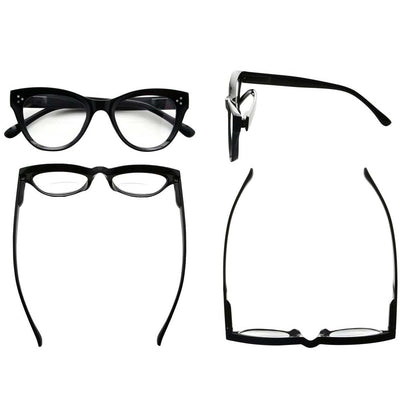 4 Pack Fashionable Thicker Frame Bifocal Reading Glasses BR9108