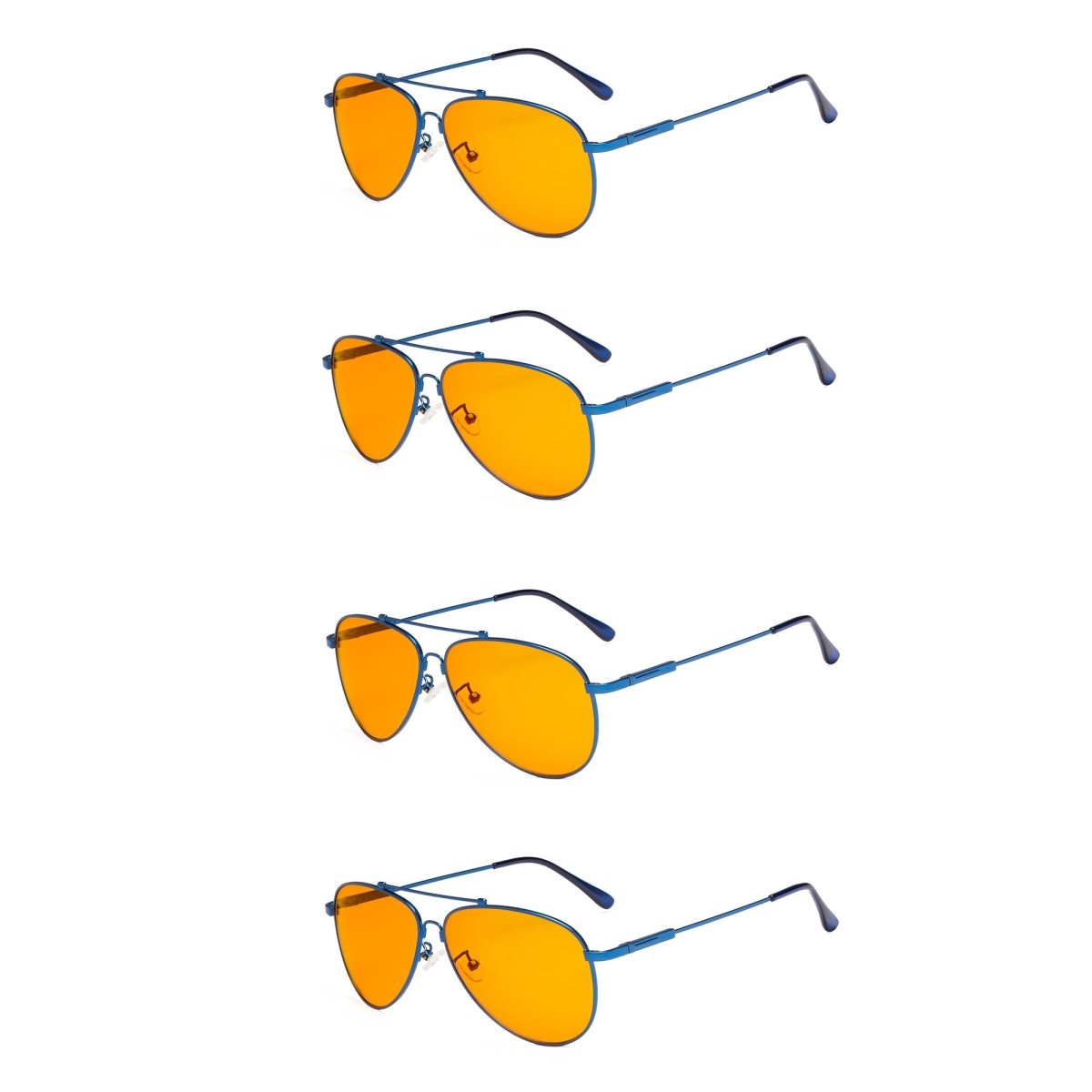 4 Pack Fashion Pilot Blue Light Blocking Eyeglasses DSR1801eyekeeper.com