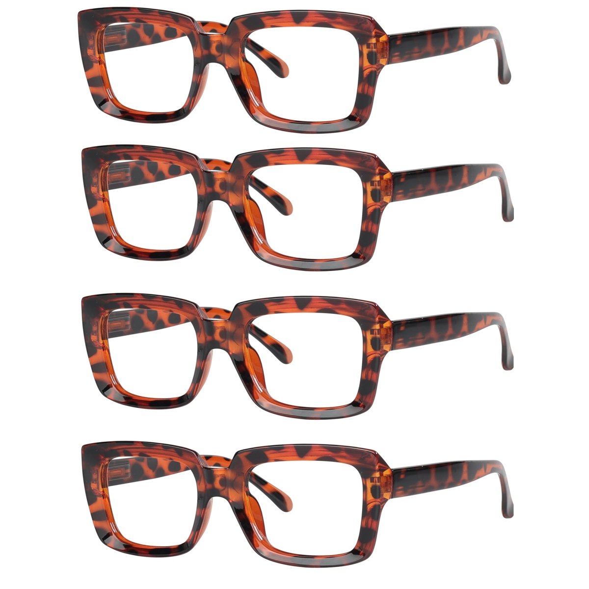 4 Pack Stylish Reading Glasses Fashionable Readers R9107 - 1eyekeeper.com