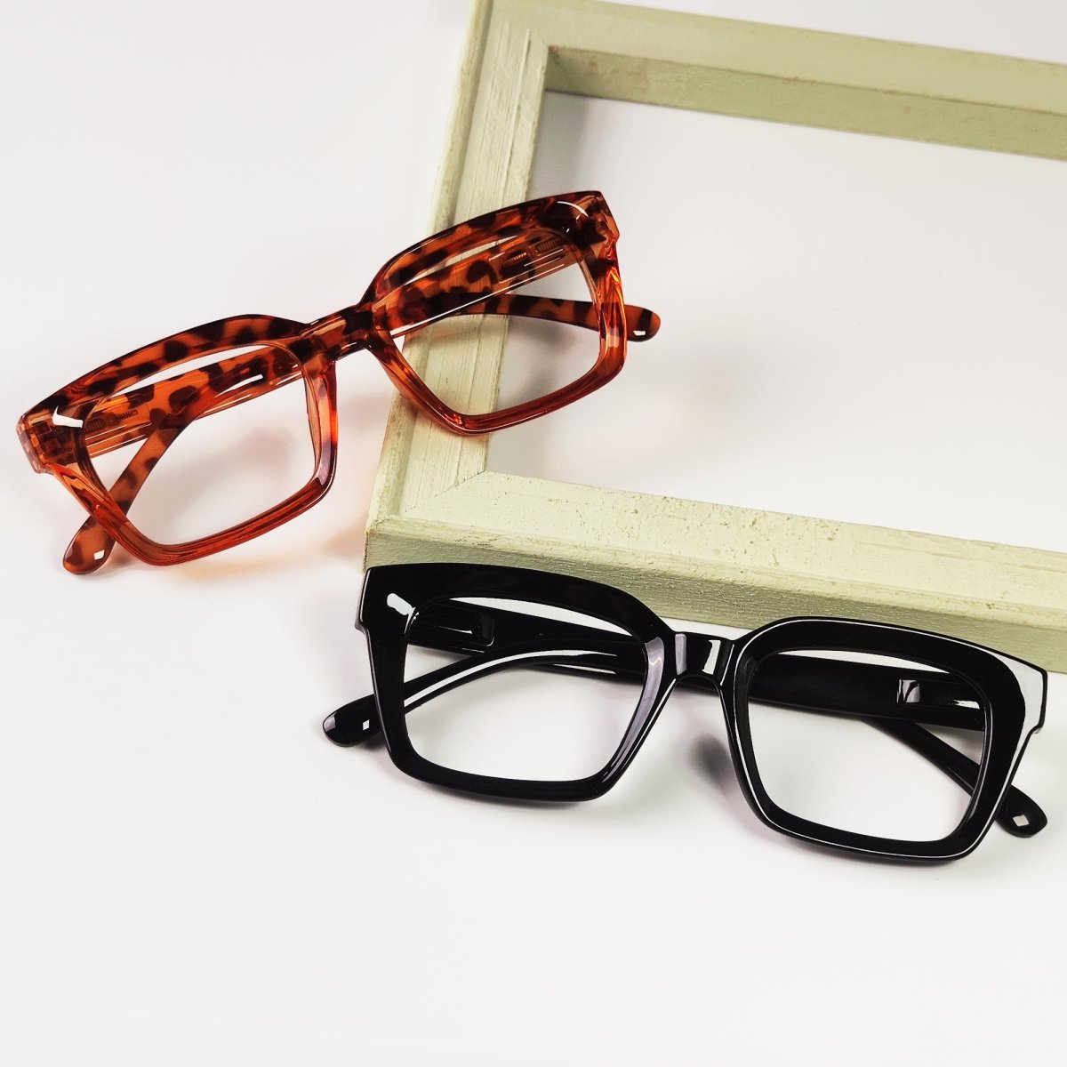 4 Pack Stylish Square Reading Glasses Thicker Frame Readers R9106 - Aeyekeeper.com