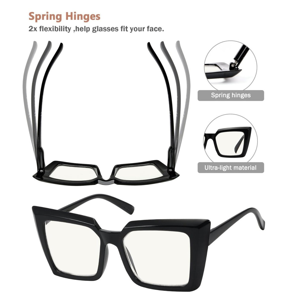 5 Pack Chic Progressive Multifocus Reading Glasses M2141eyekeeper.com