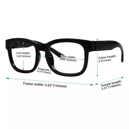 6 Pack 30% Blue Light Blocking Square Metalless Screwless Eyewear R033 - B15eyekeeper.com