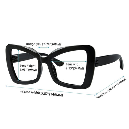 6 Pack Oversized Cat - eye Screwless Metalless Reading Glasses NR2315eyekeeper.com