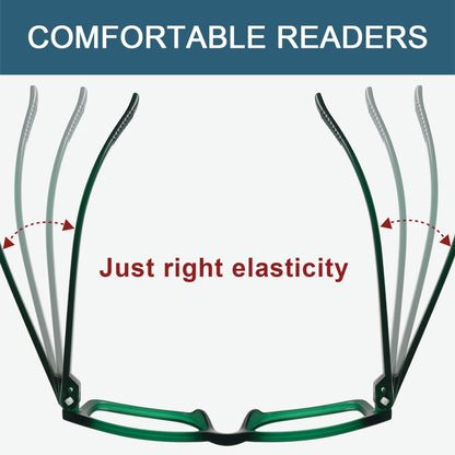 6 Pack Oversized Metalless Screwless Reading Glasses R2508eyekeeper.com