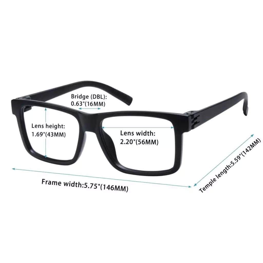 6 Pack Oversized Metalless Screwless Reading Glasses R2508eyekeeper.com