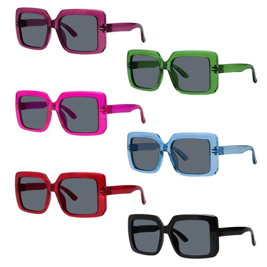 6 Pack Oversized Metalless Spring Hinge Polarized Sunglasses NR2311PLeyekeeper.com