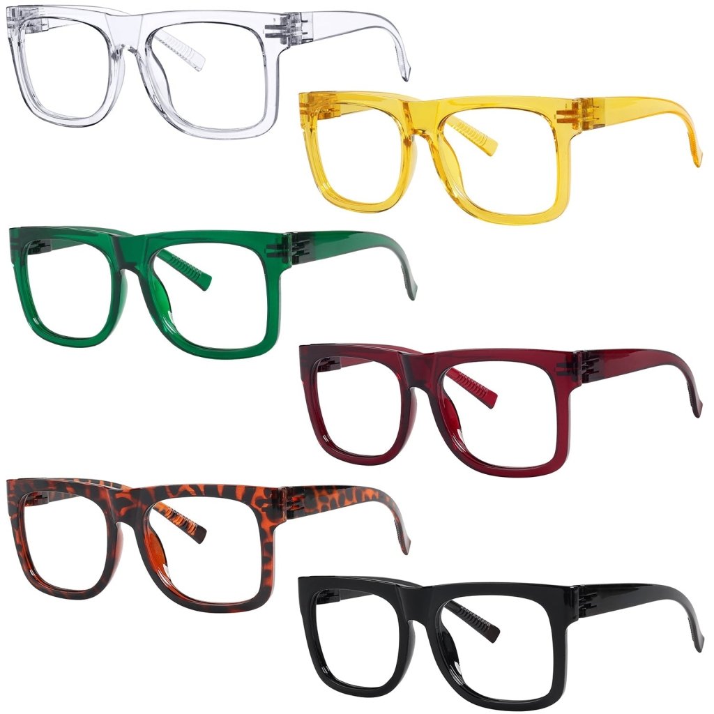 6 Pack Oversized Screwless Metalless Reading Glasses NR2316eyekeeper.com