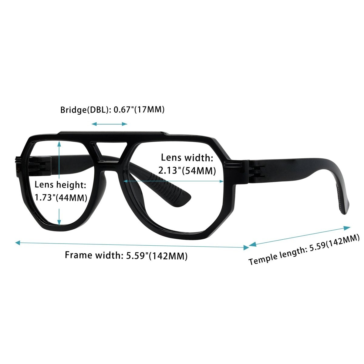 6 Pack Pilot Metalless Screwless Spring Hinge Reading Glasses NR2309eyekeeper.com