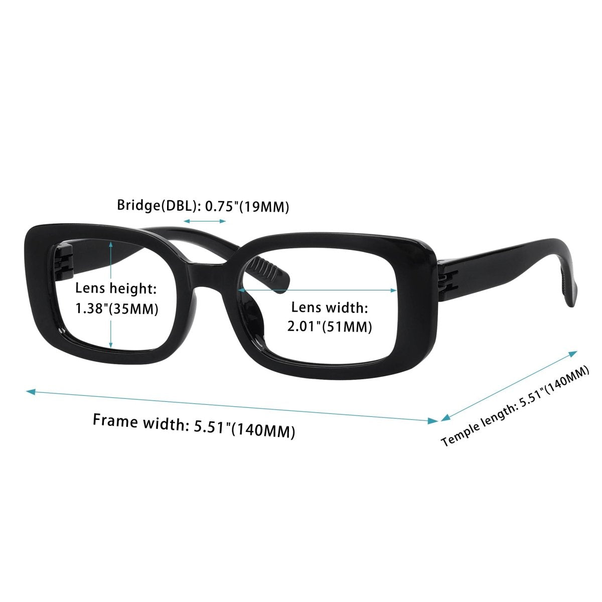 6 Pack Rectangle Screwless Metalless Reading Glasses R2502eyekeeper.com