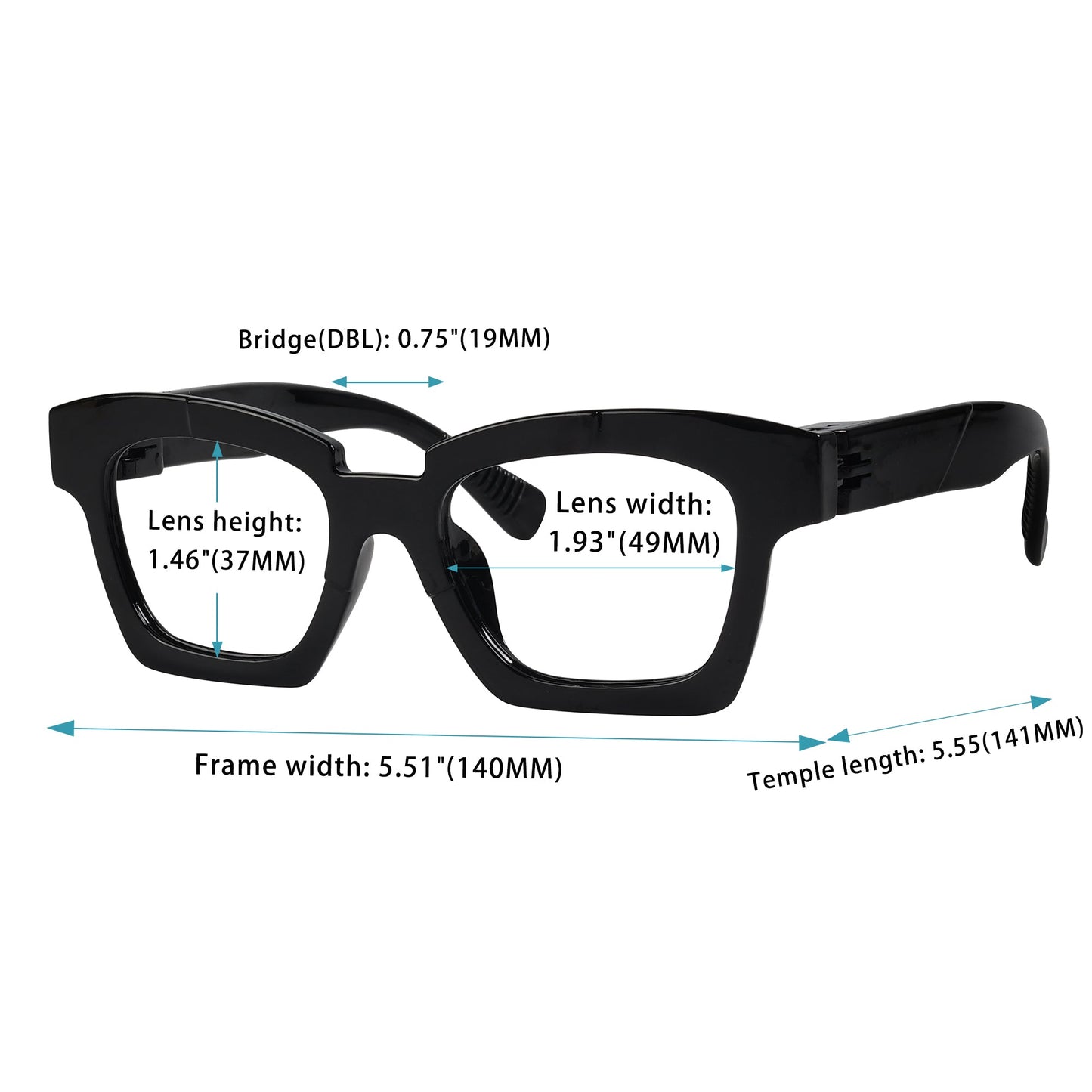 30% Blue Light Blocking Stylish Metalless Screwless Eyewear NR2019-B15