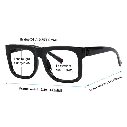 6 Pack Oversized Screwless Metalless Reading Glasses NR2316