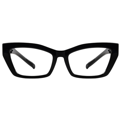 Cat-eye 30% Blue Light Blocking Metalless Screwless Eyeglasses R2516-B15