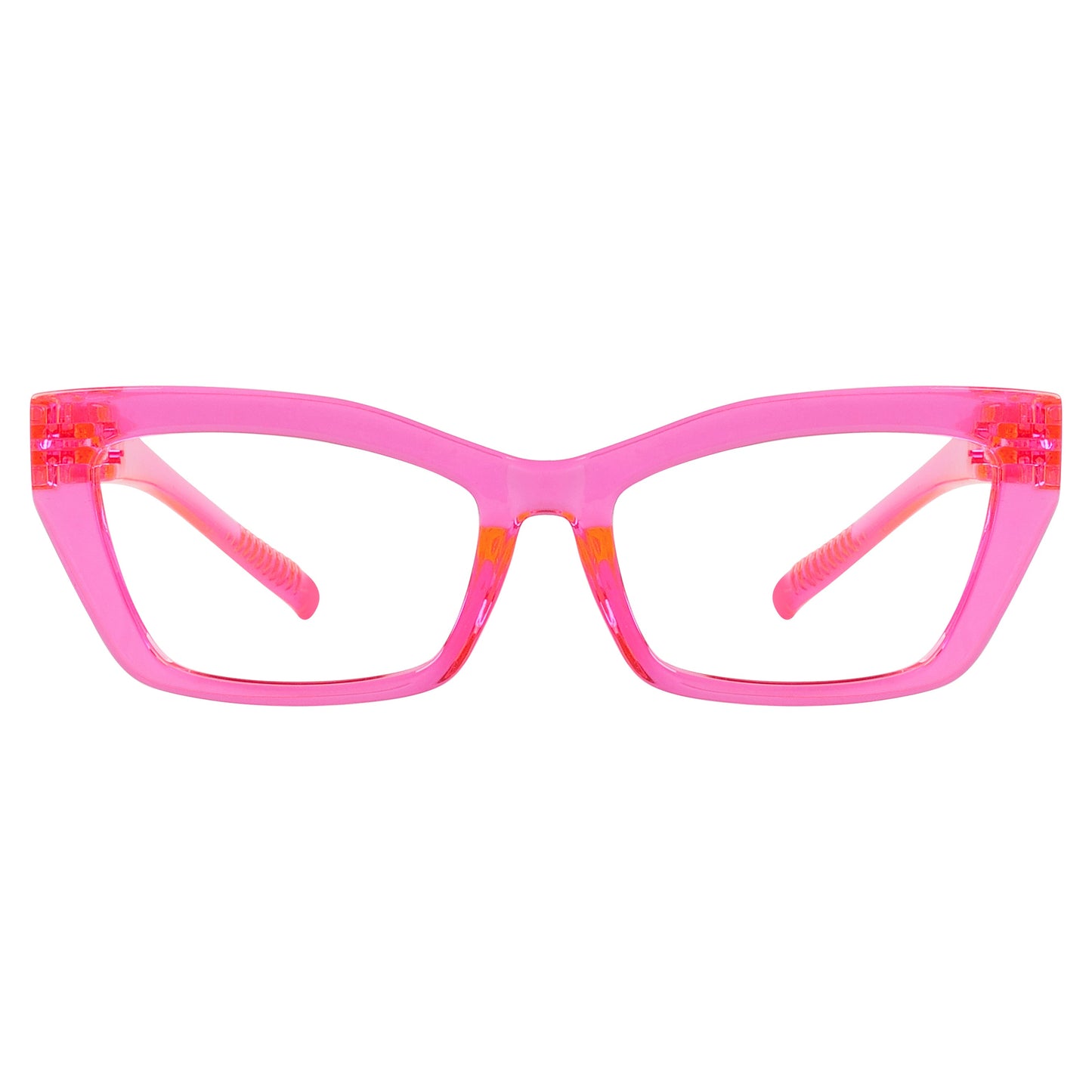 Cat-eye 30% Blue Light Blocking Metalless Screwless Eyeglasses R2516-B15