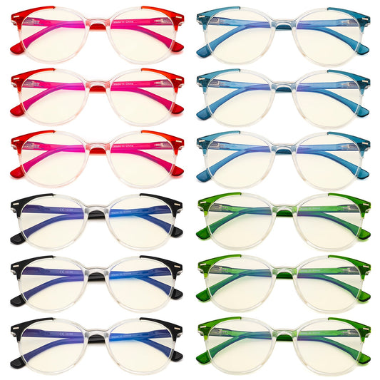 12 Pack Blue Light Blocking Reading Glasses UVR9002C