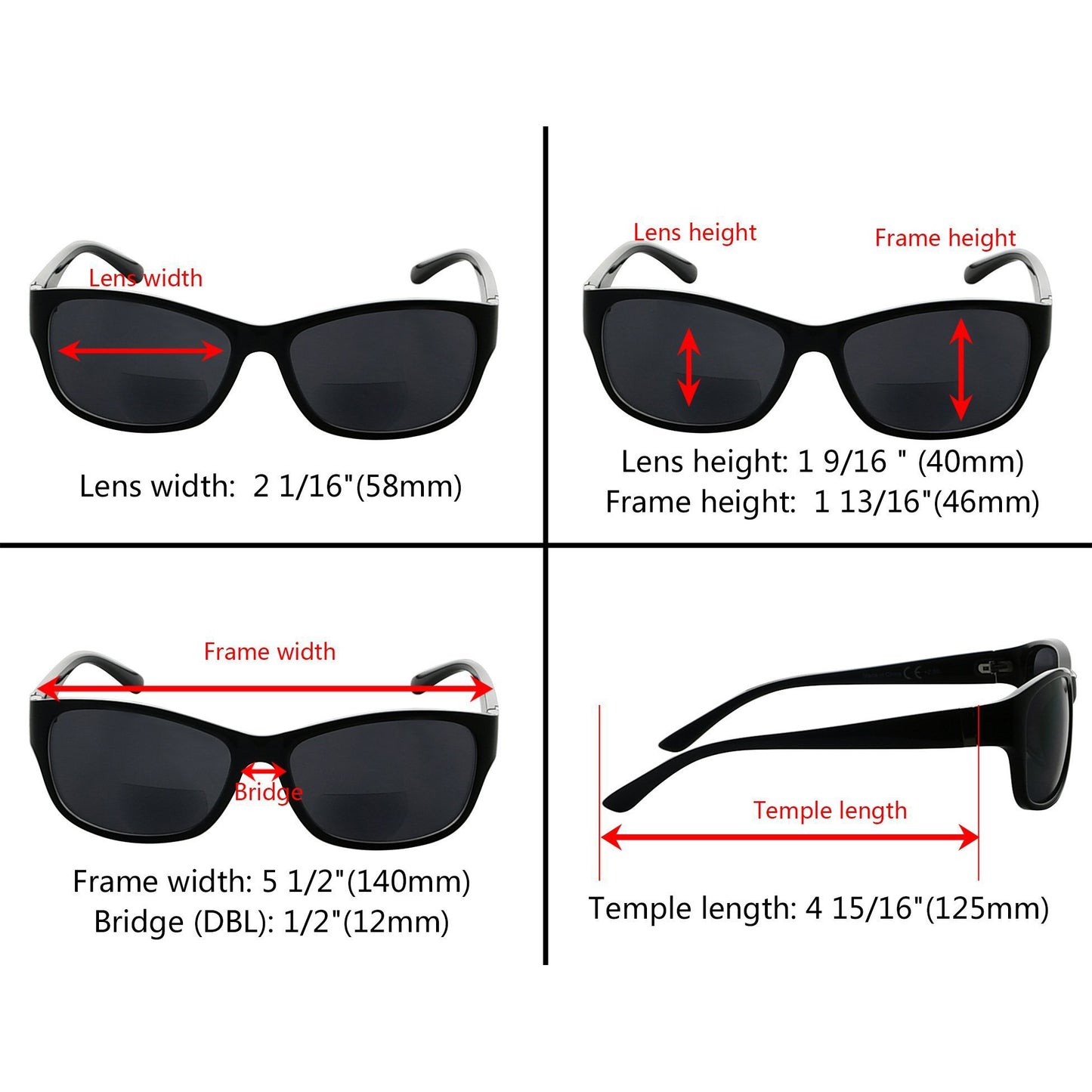 Classic Bifocal Reading Sunglasses Outdoor Sunshine Readers SG821