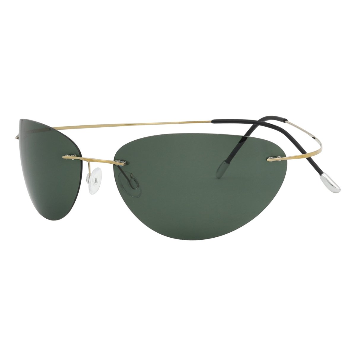 Cat - eye Rimless Titanium Frame Polarized Sunglasses S1506eyekeeper.com