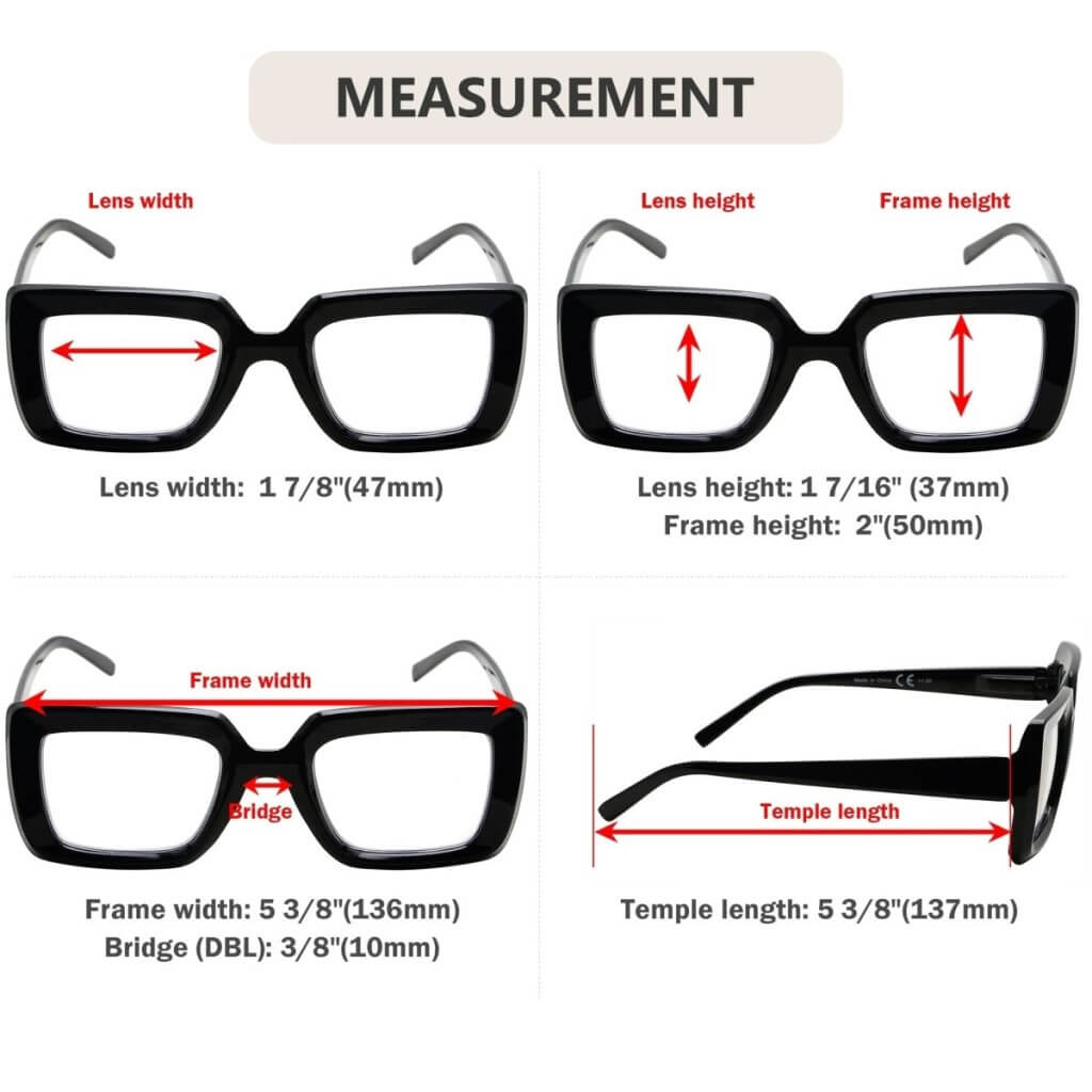 Fashionable Rectangle Reading Glasses Stylish Readers R2101eyekeeper.com