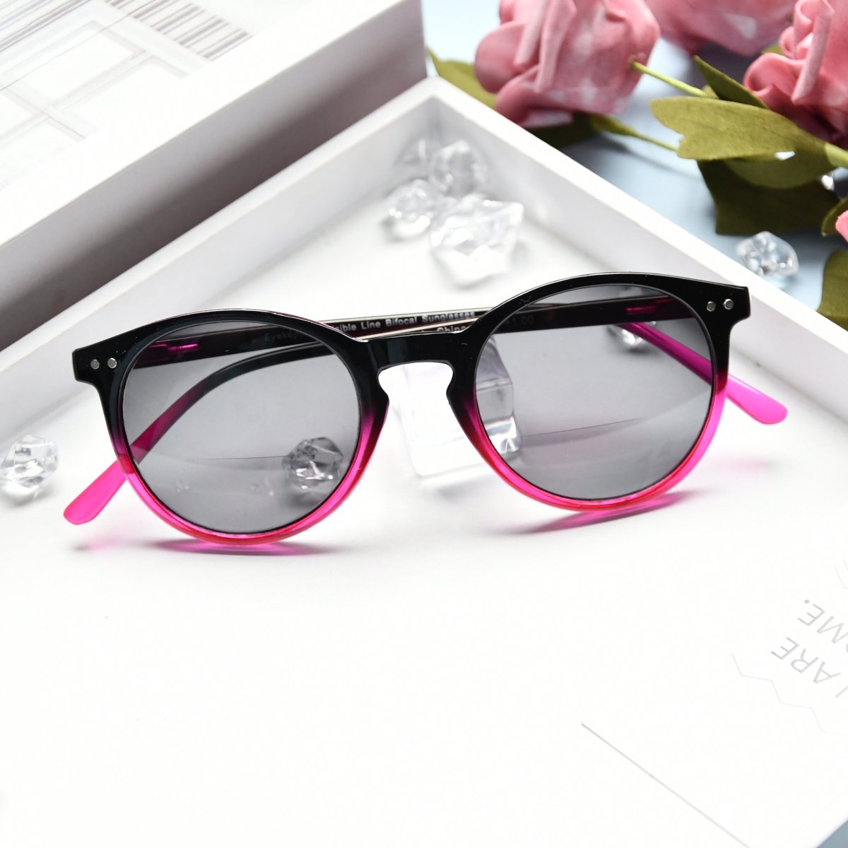 Key Hole Style Round Bifocal Reading Sunglasses S005eyekeeper.com