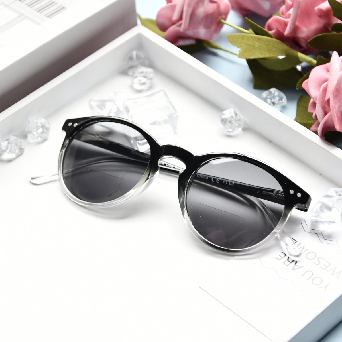 Key Hole Style Round Bifocal Reading Sunglasses S005eyekeeper.com