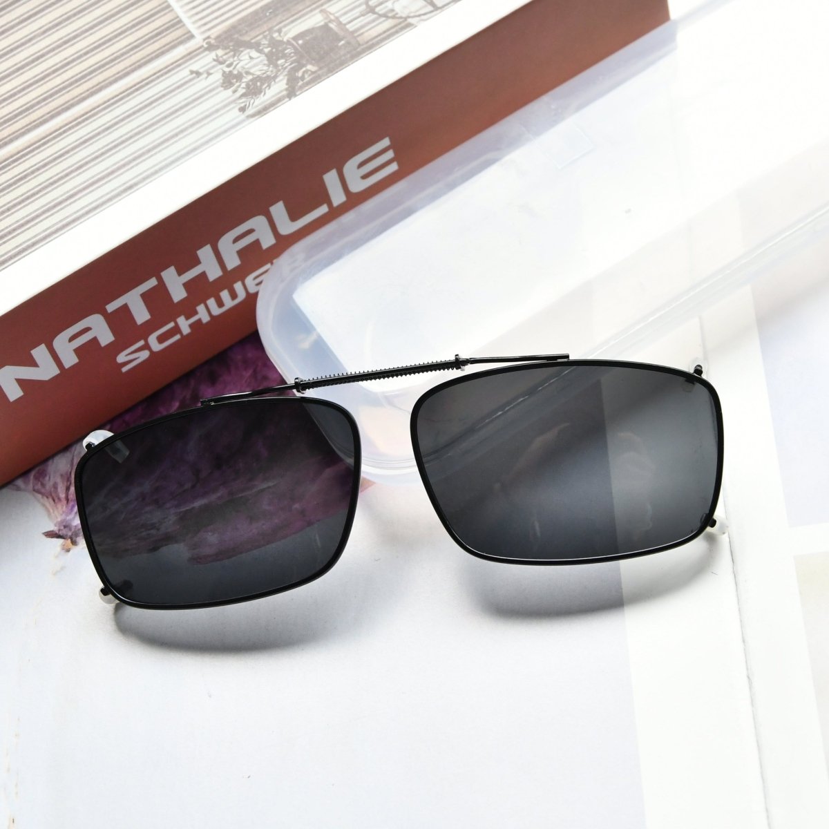 Metal Frame Polarized Lens Clip on Sunglasses C61(54MMx34MM)eyekeeper.com