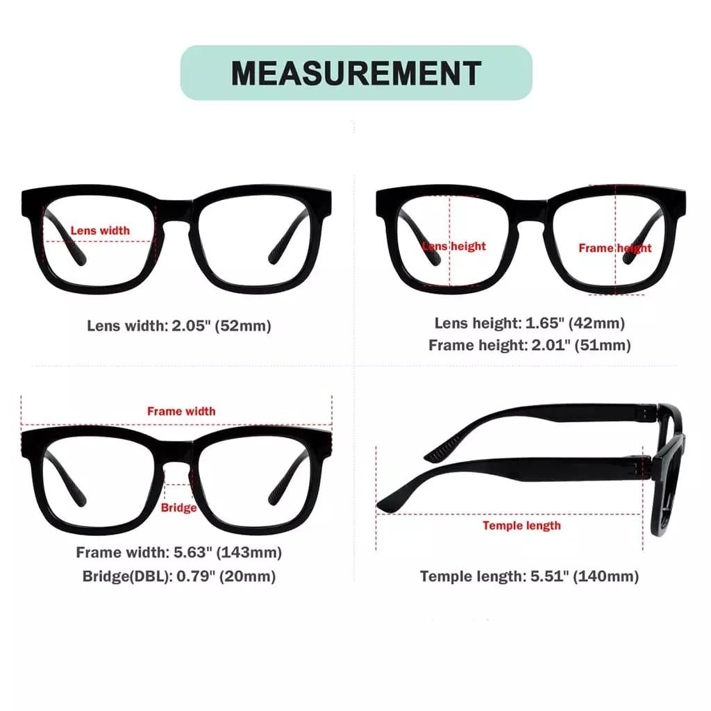 (Must Buy Both Eye) Metalless Screwless Reading Glasses with Different Strength PR033 (Clear)eyekeeper.com