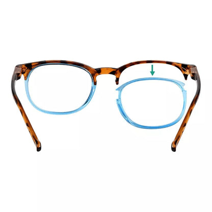 (Must Buy Both Eye) Reading Glasses with Different Strength for Each Eye PR001 - DEMI (Blue)eyekeeper.com