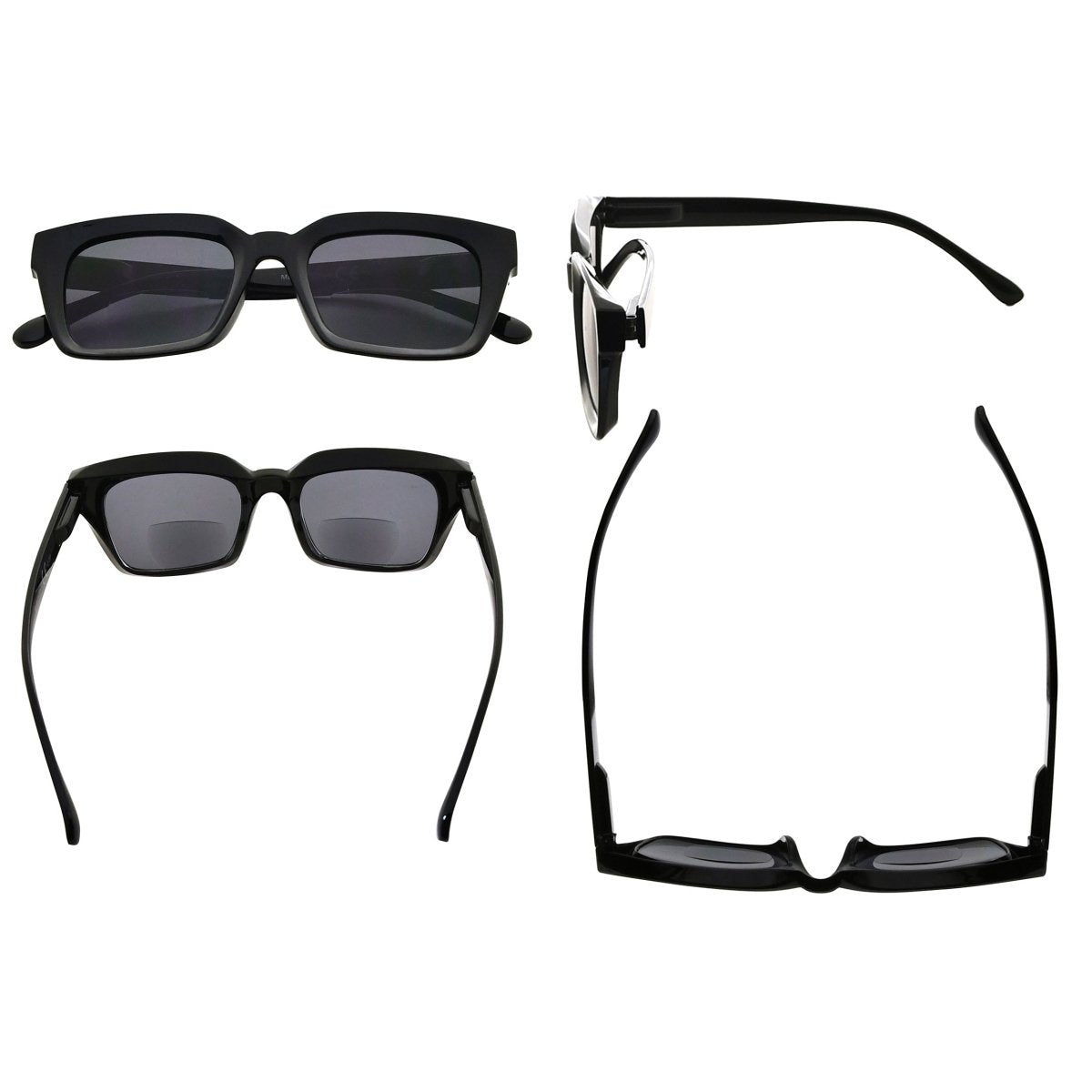 Square Reading Sunglasses Thicker Frame Bifocal Readers SBR9106eyekeeper.com